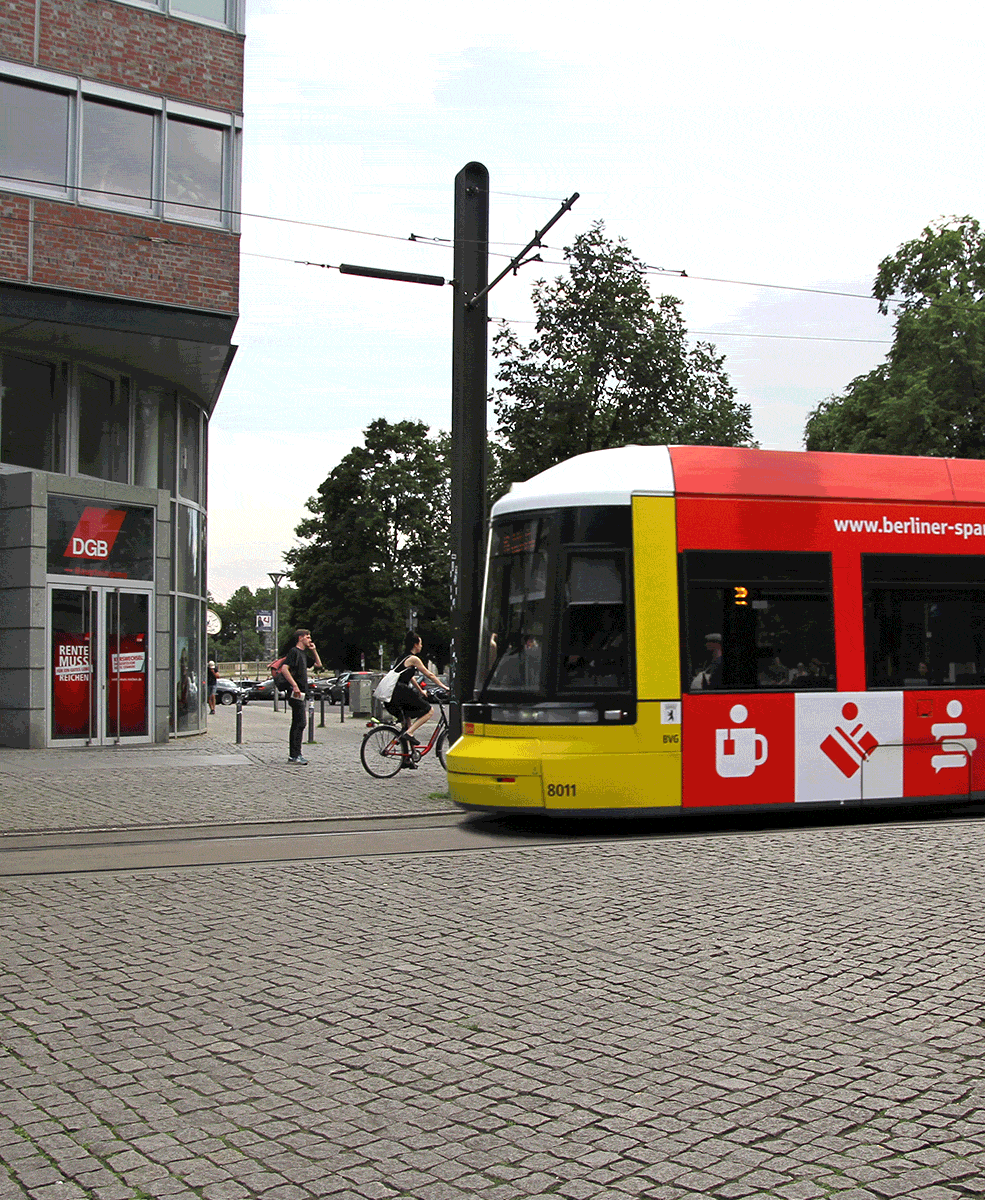 Berliner Sparkasse Tram | Portfolio Werbeagentur Berlin