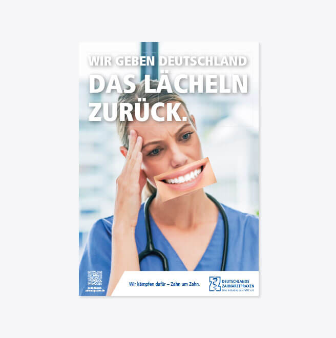 Freier Verband Deutscher Zahnärzte Plakatmotiv Ärztin | Portfolio Werbeagentur Berlin
