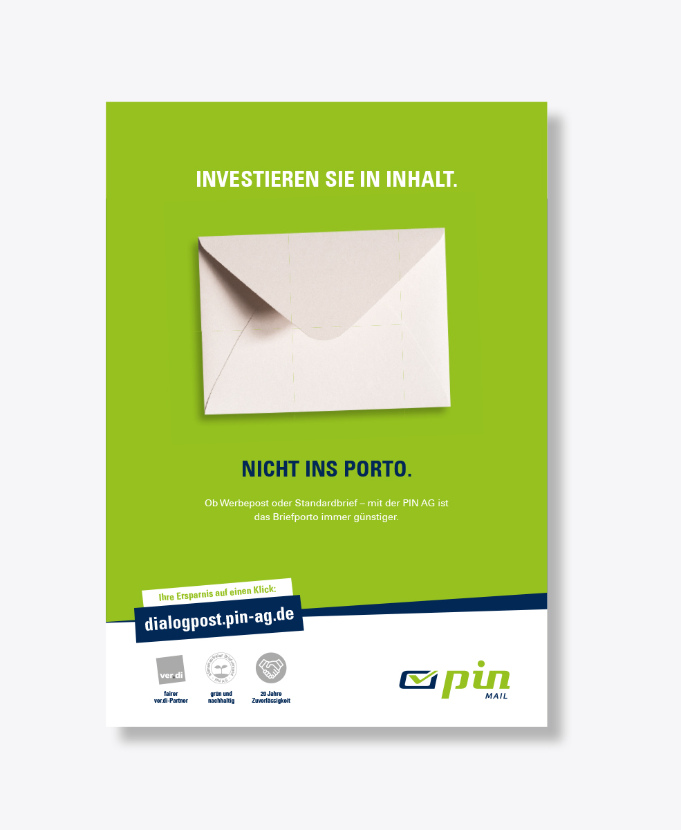 Werbeagentur Berlin Salz Portfolio PIN AG Postverkehr Flyer